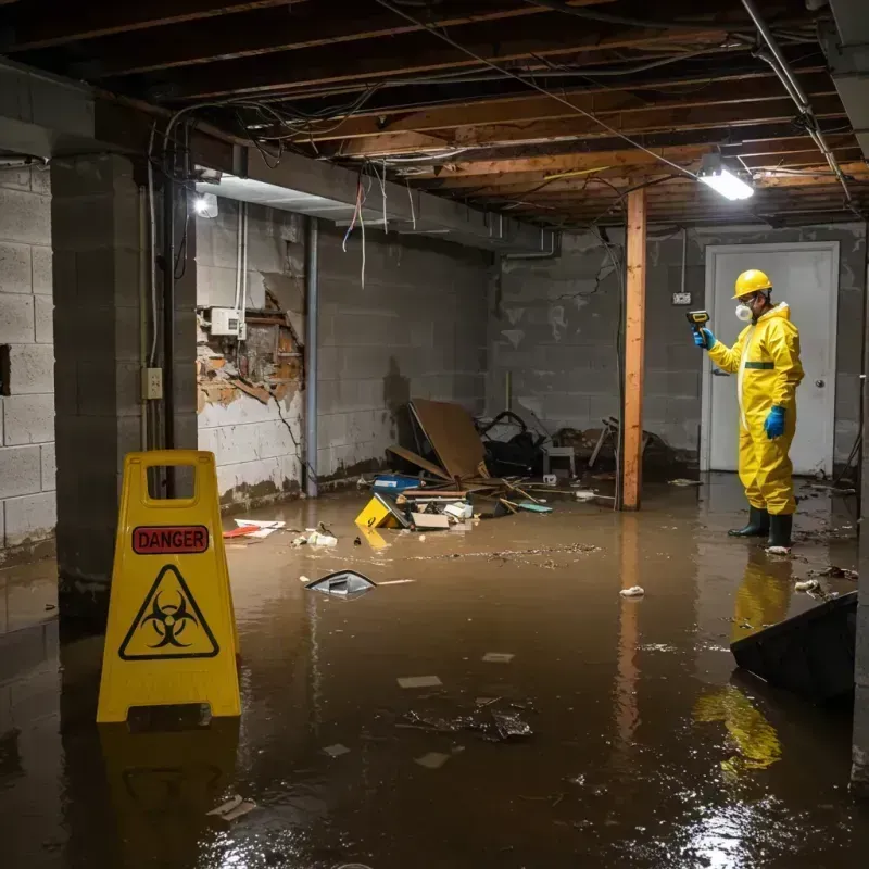 Flooded Basement Electrical Hazard in Independence, KY Property